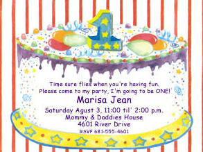 1st invitation cake