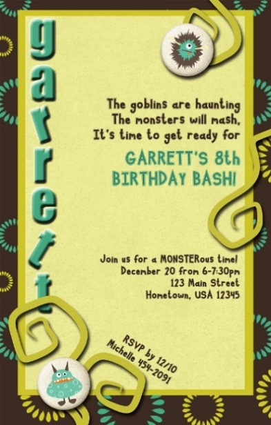 halloween birthday invitations
