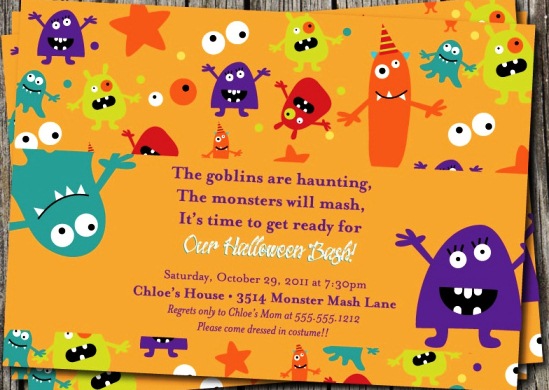 halloween birthday invitations