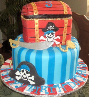 pirate party birthday cake
