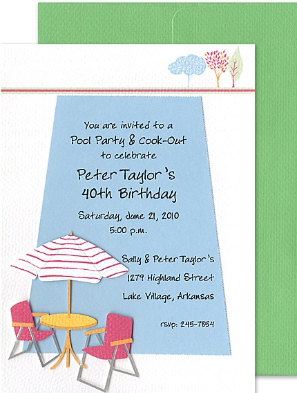 pool party invitations