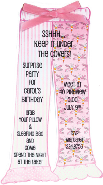Slumber Party Invitations