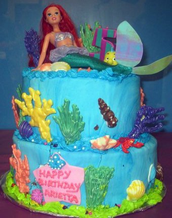 Ariel Birthday Cake