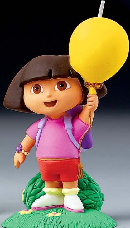 dora birthday party candle