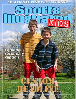 fake sports kids magazine cover